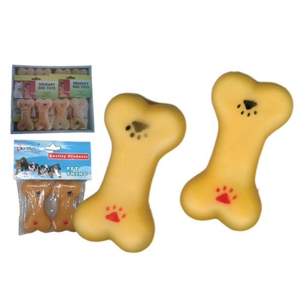Set of 2 plastic bones dog toys [10501371]